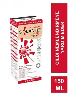 Solante Acnes Tinted Spf 50 Güneş Losyonu 150 ml