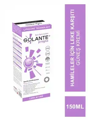 Solante Pregna SPF 50+ Güneş Losyonu 150ml Hamilelere Özel Güneş Koruyucu