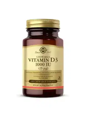 Solgar Chewable Vitamin D3 1000 IU 100 Çiğnenebilir Tablet