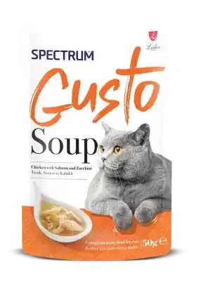 Spectrum Gusto Tavuklu,Somon ve Kabaklı Kedi Çorba 50gr