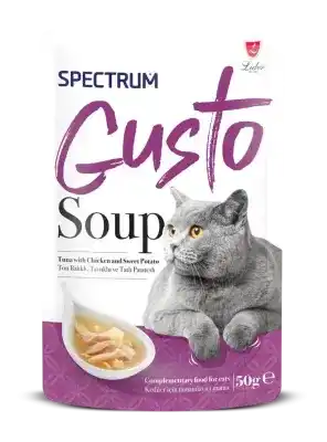 Spectrum Gusto Ton Balıklı Tavuklu ve Tatlı Patatesli Kedi Çorba 50gr