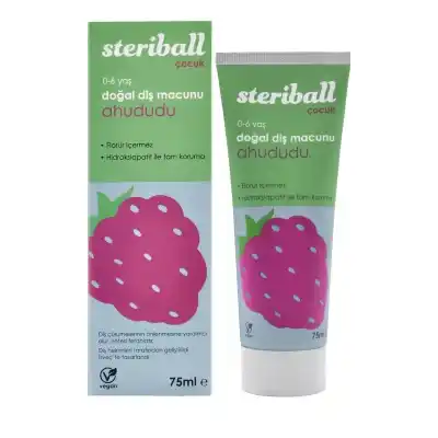 Streiball Çocuk Doğal Diş Macunu Ahududu Aromalı 75 ml