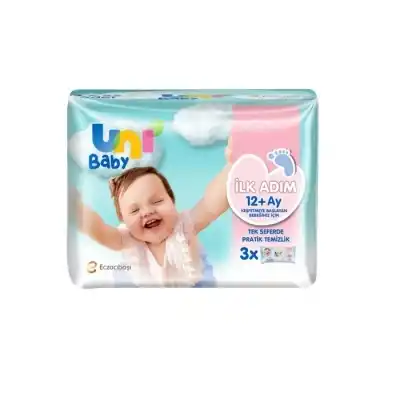 Uni Baby Ilk Adım 12 Ay+ Islak Mendil 52 Yaprak - 3 Adet