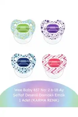 Wee Baby Şeffaf Desenli Damaklı Emzik 837 No: 2