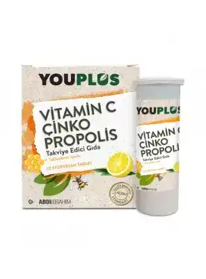 Youplus Vitamin C Çinko Propolis 20 Efervesan Tablet