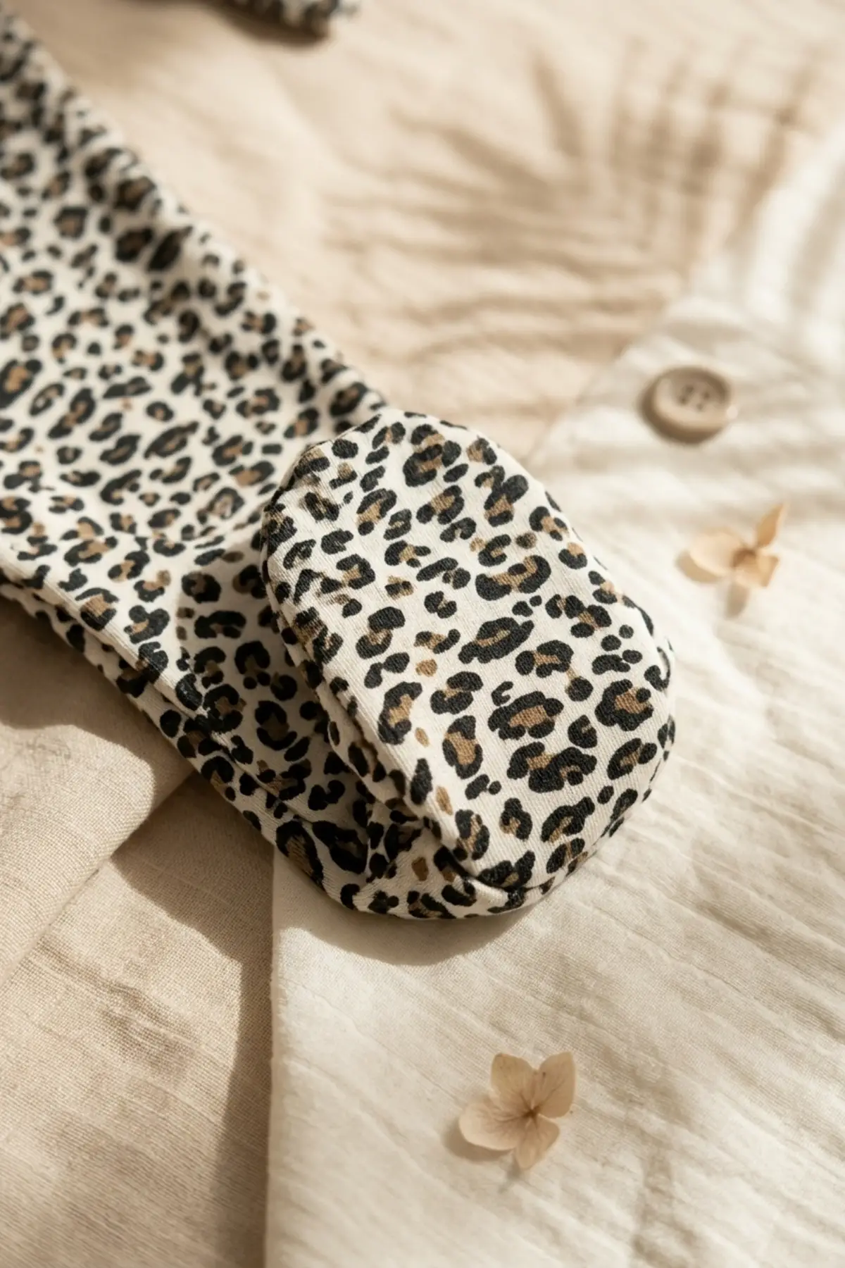 Leopar Desenli % 100 Pamuklu Kız Bebek 4lü Tulum Seti 0-6 Ay