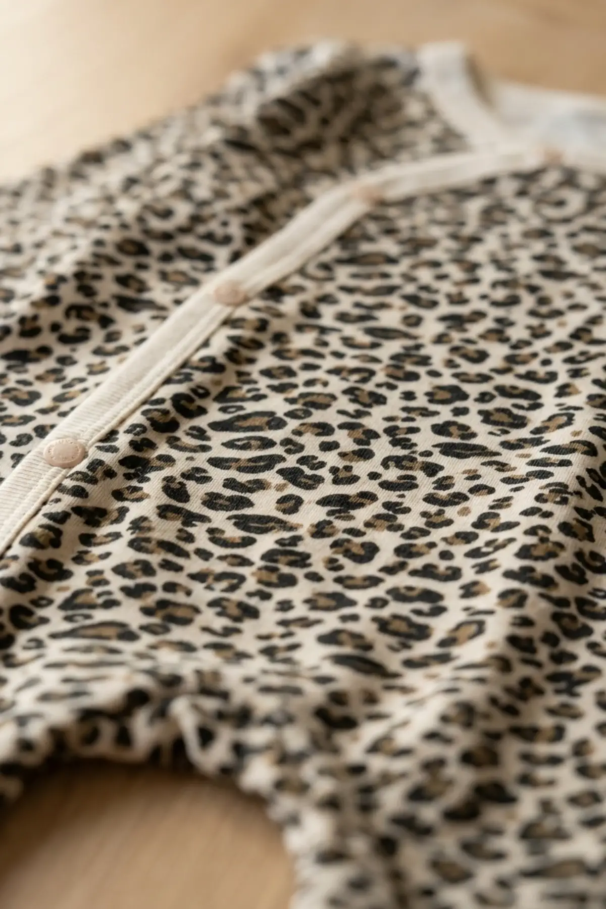 Leopar Desenli % 100 Pamuklu Kız Bebek 4lü Tulum Seti 0-6 Ay