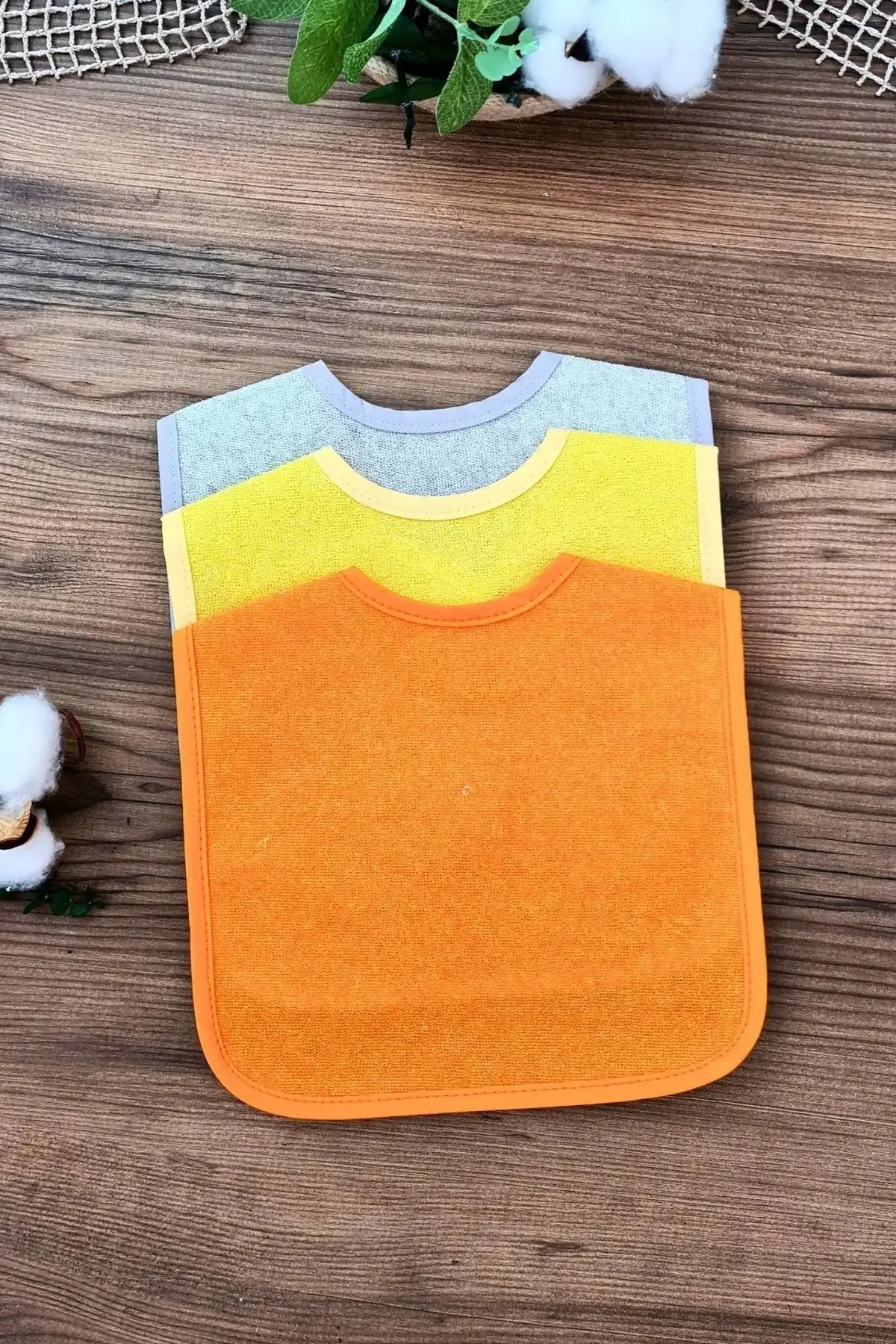 Pratik 3lü Sıvı Geçirmez Bebek Mama Önlüğü 0-18 Ay