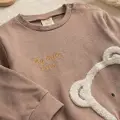 Ayıcık Nakışlı % 100 Pamuk 2li Erkek Bebek Takım