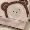 Ayıcık Nakışlı % 100 Pamuk 2li Erkek Bebek Takım