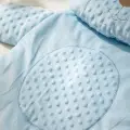 Ayıcık Nakışlı Yastıklı Welsoft Bebek Alt Açma Seti- Mavi