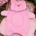 Ayıcık Nakışlı Yastıklı Welsoft Bebek Alt Açma Seti - Pembe