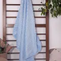 Biyeli Erkek Bebek Nohut Battaniye 80*80 Cm - Mavi