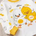 Civciv Desenli % 100 Pamuk Unisex Pijama Takımı