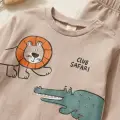 Clup Safari Desenli Mevsimlik 2li Erkek Bebek Takımı