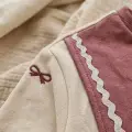 Fiyonk Desenli Yaka Detaylı Mevsimlik Kız Çocuk Takım