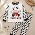 İnek Kalp Desenli % 100 Pamuk Unisex Pijama Takımı