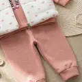 Kalp Desenli Yelekli Mevsimlik Kız Bebek Takım