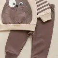 Kedi Desenli Pamuklu 2li Erkek Bebek Takım