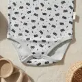 Maske Desenli Kolsuz % 100 Pamuk Erkek Çıtçıtlı Body
