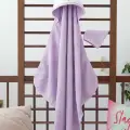 Penguen Nakışlı Unisex Şapka ve Keseli Bebek Banyo Havlusu