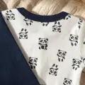 Premium %100 Pamuklu Panda Figürlü Bebek Tulum 3lü Set - Çene Korumalı Fermuarlı Yumuşak Doku