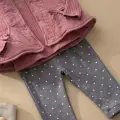Yelekli Puanlı Mevsimlik Pamuklu Kız Bebek Takım
