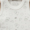 Bear Desenli Kolsuz Erkek Bebek Body %100 Pamuk