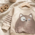 Kedi Desenli Pamuklu 2li Erkek Bebek Takım