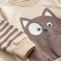 Kedi Desenli Pamuklu 2li Erkek Bebek Takım