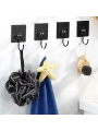 10 Adet Duvara, Dolapa Yapışan Güçlü Yapışkanlı Siyah Duvar Askısı (5047)