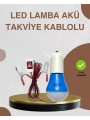 12V LED Ampul Timsah Kıskaçlı Taşınabilir Aydınlatma
