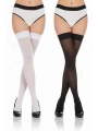 2li Siyah Beyaz Dantelsiz 20 Denye Dizüstü Jartiyer Çorabı