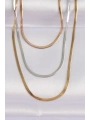 316L Çelik 3 Renkli İtalyan Zincir Çoklu Kolye