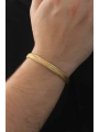 316L Çelik Altın Renk Hasır Görünüm Erkek Bileklik