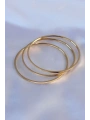 316L Çelik Gold Renk 3lü Ajda Model Kadın 60 mm Bilezik