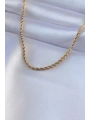 316L Çelik Gold Renk Burgu Model 45 cm Kadın Kolye