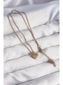 316L Çelik Gold Renk Kalp Model Love Kolye