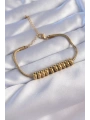316L Çelik Gold Renk Oval Figürlü Bileklik