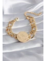316L Çelik Gold Renk Reşat Altın Model Samanyolu Kadın Bileklik