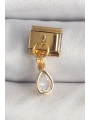 316L Çelik Gold Renk Sallantı Damla Zirkon Taşlı Nomination Charm