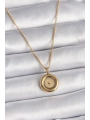 316L Çelik Gold Renk Zincir Gold Altın Model Kadın Kolye