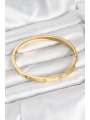 316L Çelik Gold Renk Zirkon Taşlı 65 mm Kadın Kelepçe Bileklik