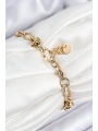 316L Çelik Parçalı Zincir Model Gold Renk Kadın Bileklik