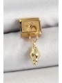 316L Çelik Sallantılı Deniz Kabuğu Model Gold Renk Nomination Charm