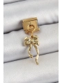 316L Çelik Sallantılı Uzun Fiyonk Model Gold Renk Nomination Charm