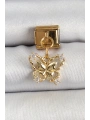 316L Çelik Sallantılı Zirkon Taşlı Kelebek Model Gold Renk Nomination Charm