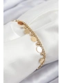 316L Çelik Sıralı Pul Model Gold Renk Kadın Bileklik