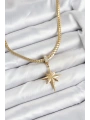 316L Çelik Zincir Gold Renk Kutup Yıldızı Model Kadın Kolye