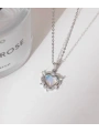 316L Çelik Zincir Gümüş Renk Kalp Model Kadın Kolye